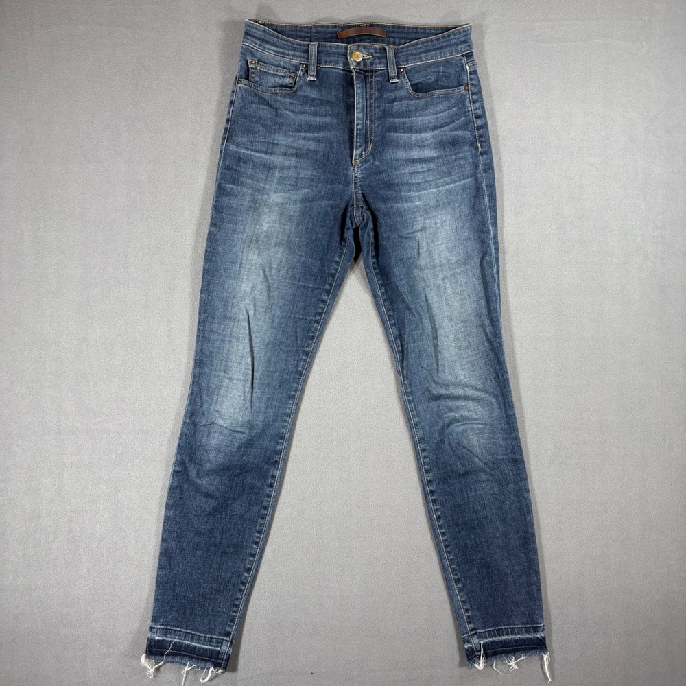 Joe's Jeans The Charlie Skinny Jeans Womens 27 Blue Good Raw Hem High Rise